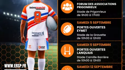 Image d'illustration pour l'actualité : La rentrée de l'ERSP : 4 rendez-vous pour découvrir le rugby !
